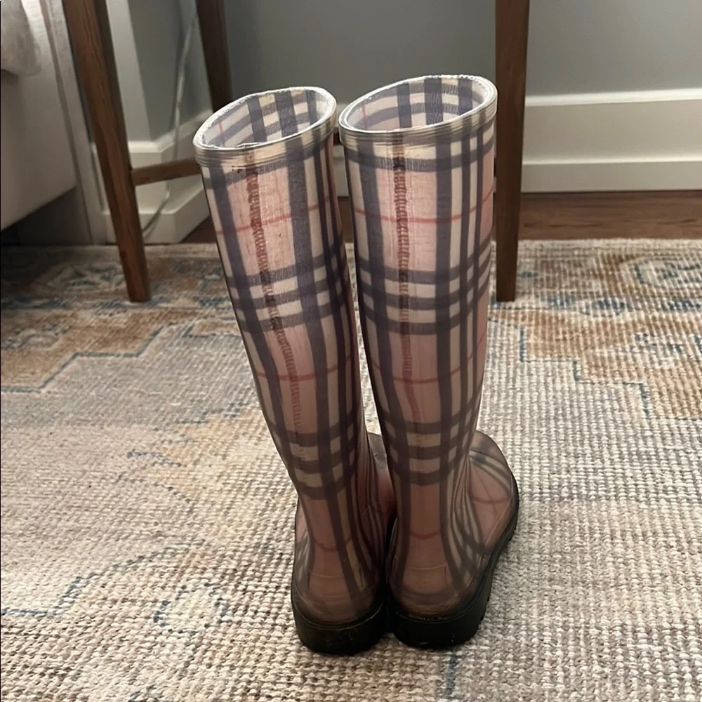 Burberry Knee-High Rubber Rain Boots - Picture 3 of 6